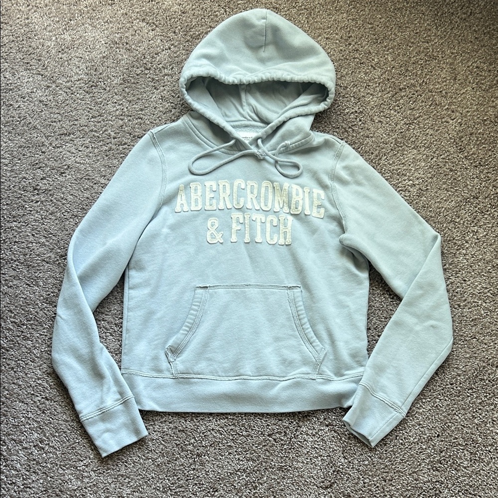 Vintage Abercrombie & Fitch Sky Blue Pullover Hoodie
